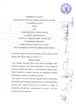 Intesa Libera circolazione servizi ferroviari 2014