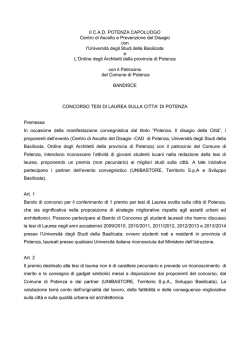 Il C.A.D. POTENZA CAPOLUOGO Centro di Ascolto e Prevenzione