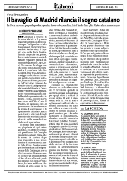 Il bavaglio di Madrid rilancia il sogno catalano
