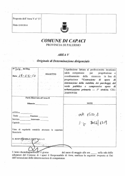 Determina Dirigenziale n° 316 Area Quinta