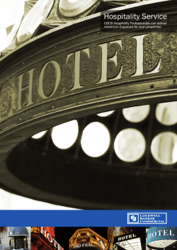 Hospitality Service - Coldwell Banker Commercial Realty Advisory