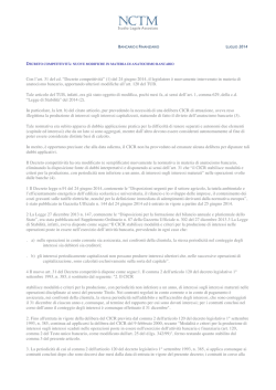 DL Competitivita anatocismo
