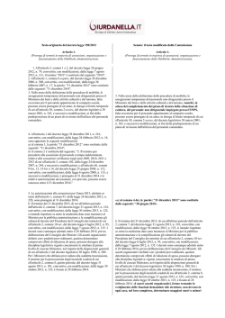 Milleproroghe 2014: il testo originario del decreto legge 150/2013