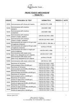LISTINO PREZZI 2014 - Biella Qualità Totale S.r.l.