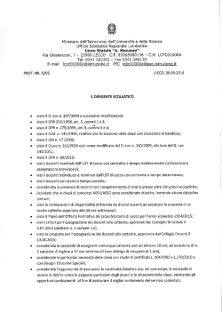 assegnazione dei docenti alle classi