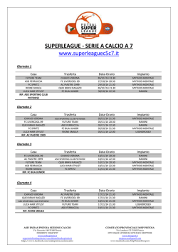 Il presente Calendario non ha vaolre ufficiale