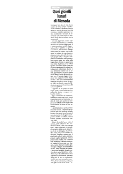 Quei gioielli lunari di Menada