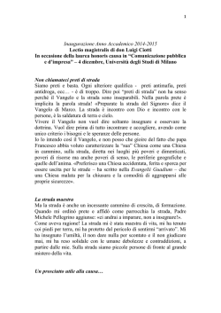don Luigi Ciotti - Universit&agrave; degli Studi di Milano