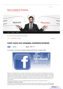 Come creare una campagna marketing facebook - At