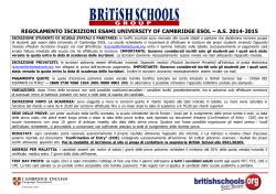 REGOLAMENTO ISCRIZIONI - British Schools of English