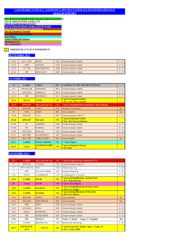 calendario naz. e internaz. - CUS Catania Sezione Scherma