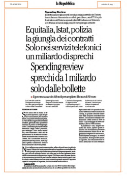 Spending review sprechi da 1 miliardo solo dalle bollette