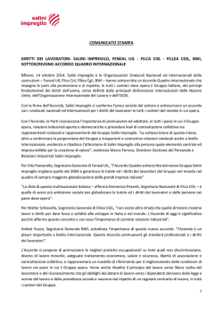 filca cisl - Salini Impregilo