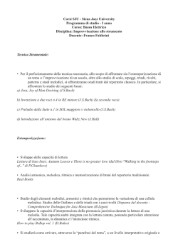 Improvvisazione allo strumento