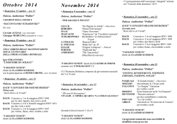 I Concerti della Domenica 2014-Programma