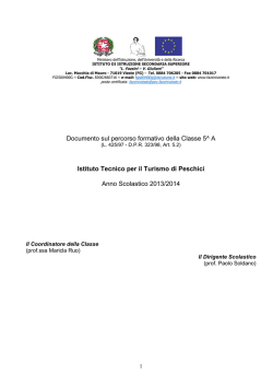 Documento del 15 maggio - Classe V sezione A ITT di Peschici