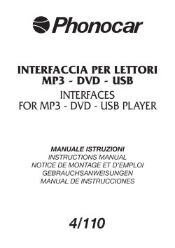 INTERFACCIA PER LETTORI MP3 - DVD - USB