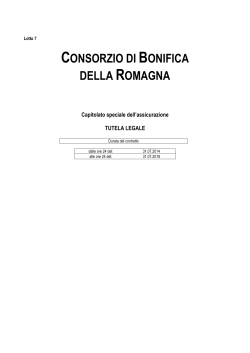 Capitolato Speciale - Consorzio di Bonifica della Romagna