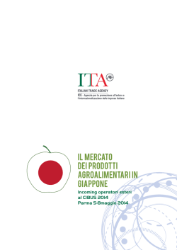 IL MERCATO DEI PRODOTTI AGROALIMENTARI IN giappone