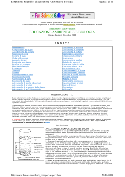 educazione ambientale e biologia - Divulgazione scientifica, ottica