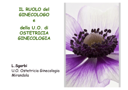 IL RUOLO del GINECOLOGO e della U.O. di OSTETRICIA