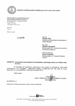 DIPARTIMENTO AMMINISTRATIVO UO AFFARI GENERALI