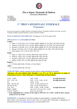 Programma 3^ Prova Regionale Federale Padova