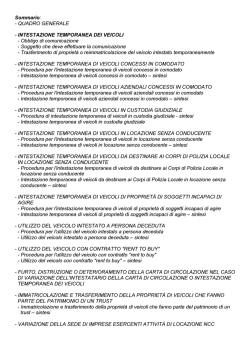 INTESTAZIONE TEMPORANEA DEI VEICOLI