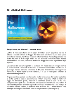 Gli effetti di Halloween