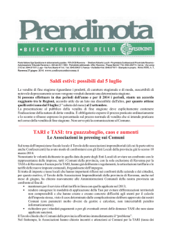 possibili dal 5 luglio TARI e TASI