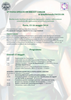 IV Pavia Update on Breast Cancer