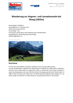 Wanderung zur Angerer- und Lanzwiesenalm bei Olang (1823m)