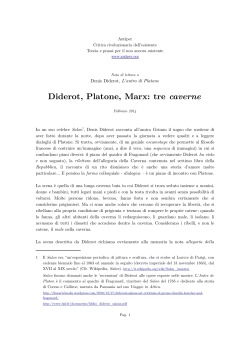 Diderot, Platone, Marx: tre caverne