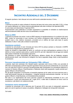 incontro aziendale del 2 dicembre