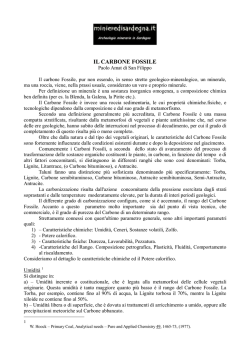 IL CARBONE FOSSILE - Miniere di Sardegna