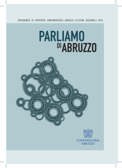 documento di proposta confindustria abruzzo elezioni regionali 2014