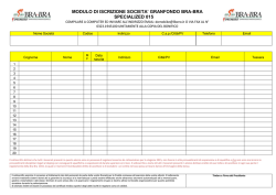 Modulo Iscrizione Squadra - Bra-Bra