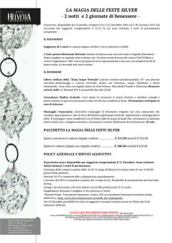 LA MAGIA DELLE FESTE SILVER