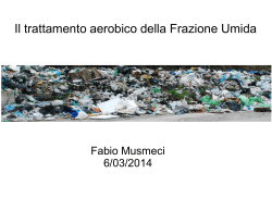 Il trattamento aerobico della Frazione Umida - Progetto Egadi