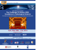 Turin, May 30th - 31st, 2014 The Challenge Of Horizon 2020