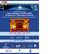 Turin, May 30th - 31st, 2014 The Challenge Of Horizon 2020