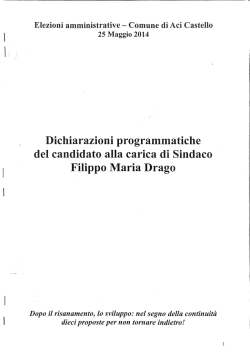 DRAGO Filippo Maria - Comune di Aci Castello