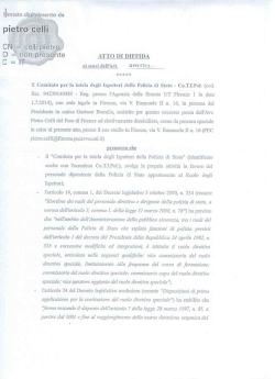 DIFFIDA del 1&deg; ottobre 2014