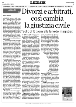 Divorzi e arbitrati, cos&igrave; cambiala giustizia civile