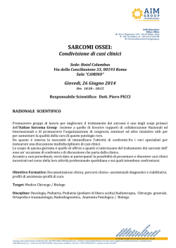 SARCOMI OSSEI: - Aim Education