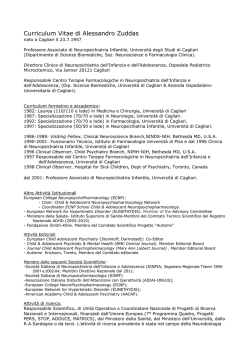 Zuddas Alessandro Curriculum Vitae