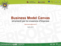 Business Model Canvas - Università della Calabria