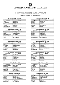 III sottocommissione - Giustizia in Sardegna
