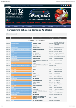 domenica 12 ottobre