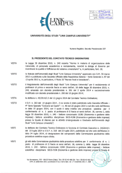 Decreto Presidenziale di approvazione atti